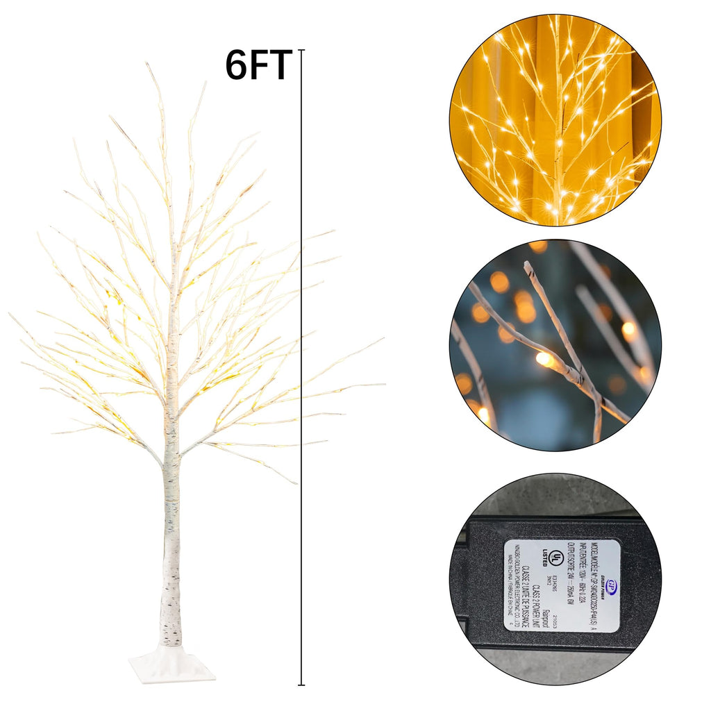 6 FT Pre-lit Artificial Christmas Tree Warm White Y379476
