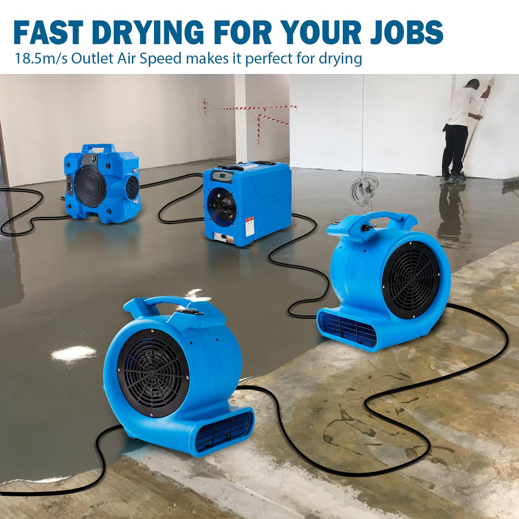 2200 CFM 1/2 HP Commercial Air Mover Floor Drying Fan N604294