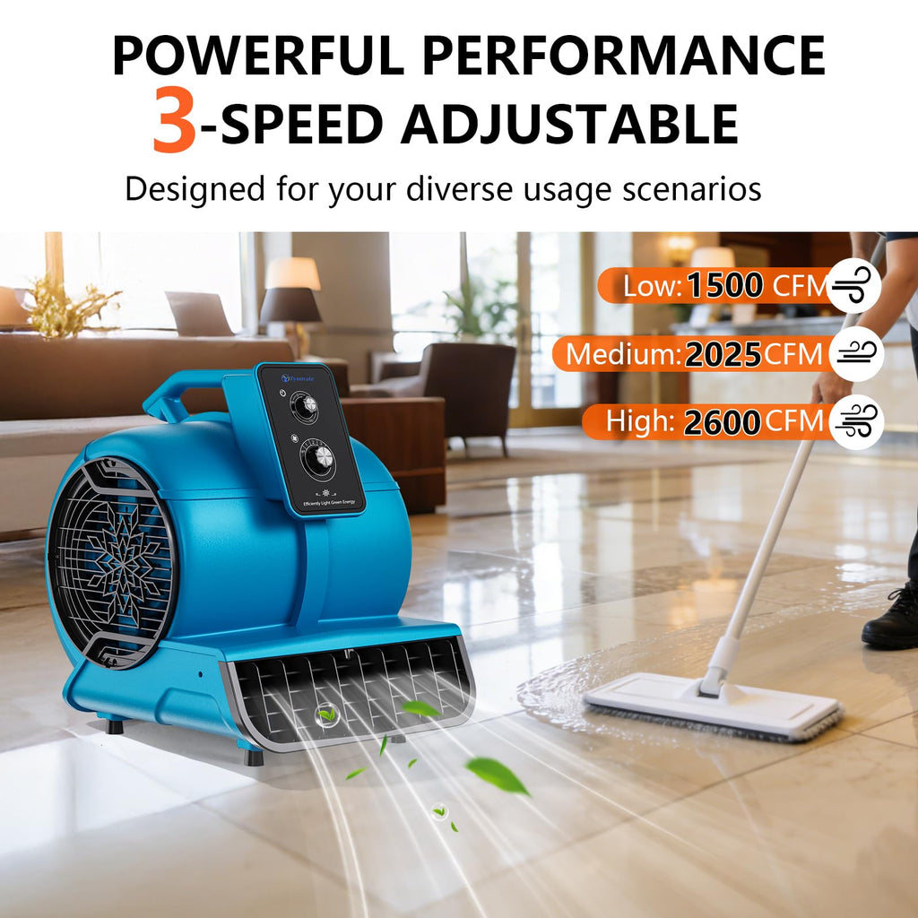 1/2 HP 2600 CFM Air Mover Fan X4854