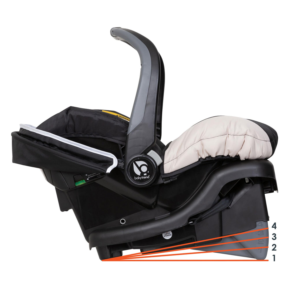 Khaki Infant Car Seat with Cover and Harness D751455