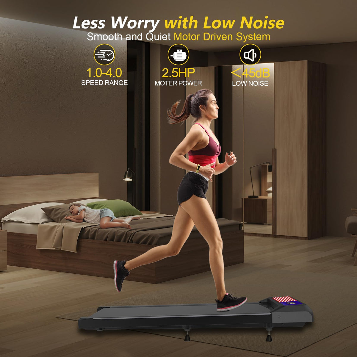 2.5HP Compact Quiet Walking Treadmill L141