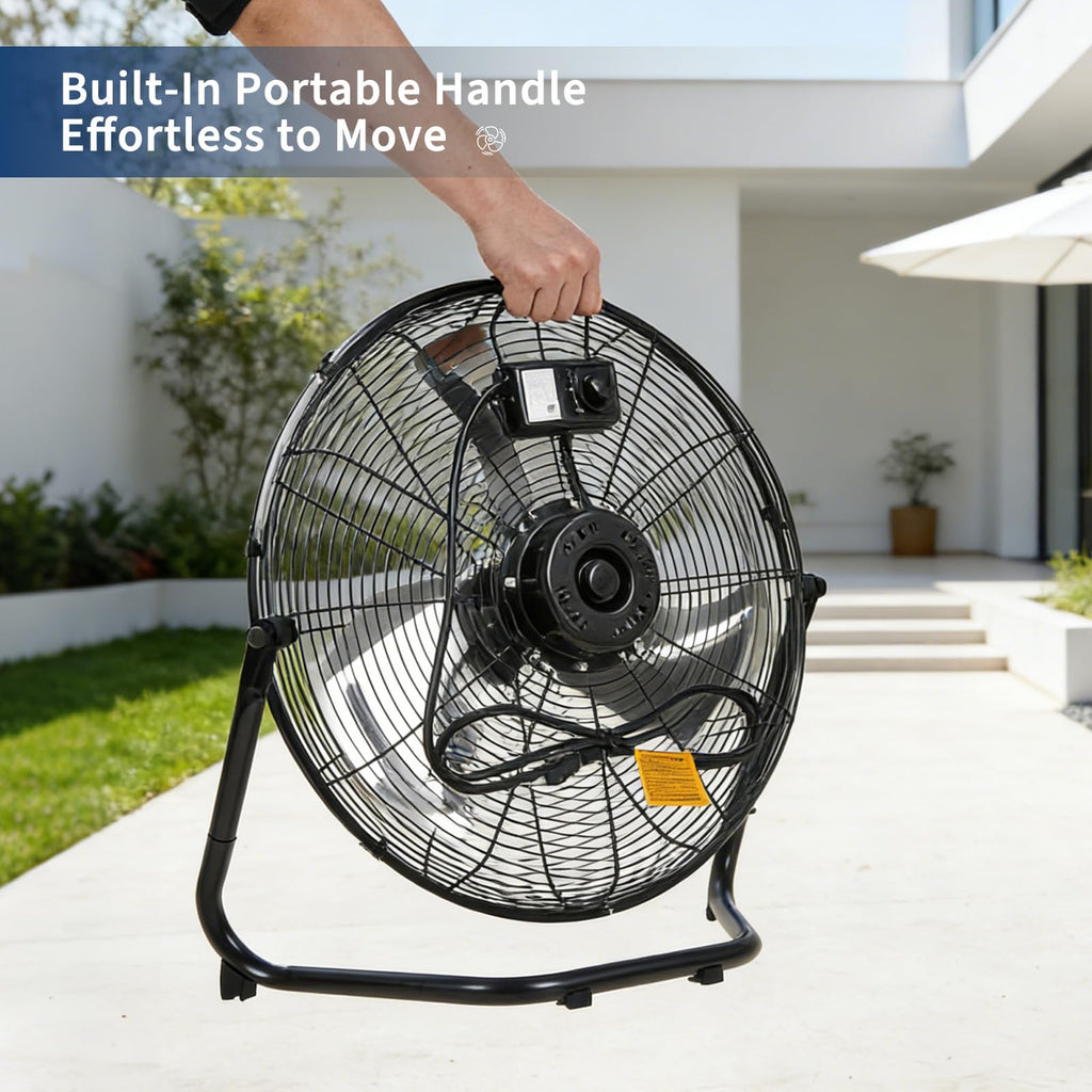 20-Inch 3-Speed Metal Floor Fan E4890