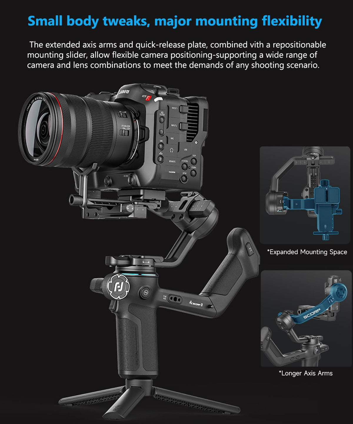 3-Axis Gimbal Stabilizer with AI Tracking and Detachable Handle K56076
