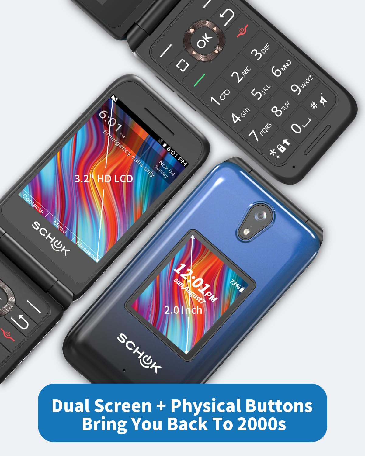 4G Flip Phone with Replaceable Shells L984