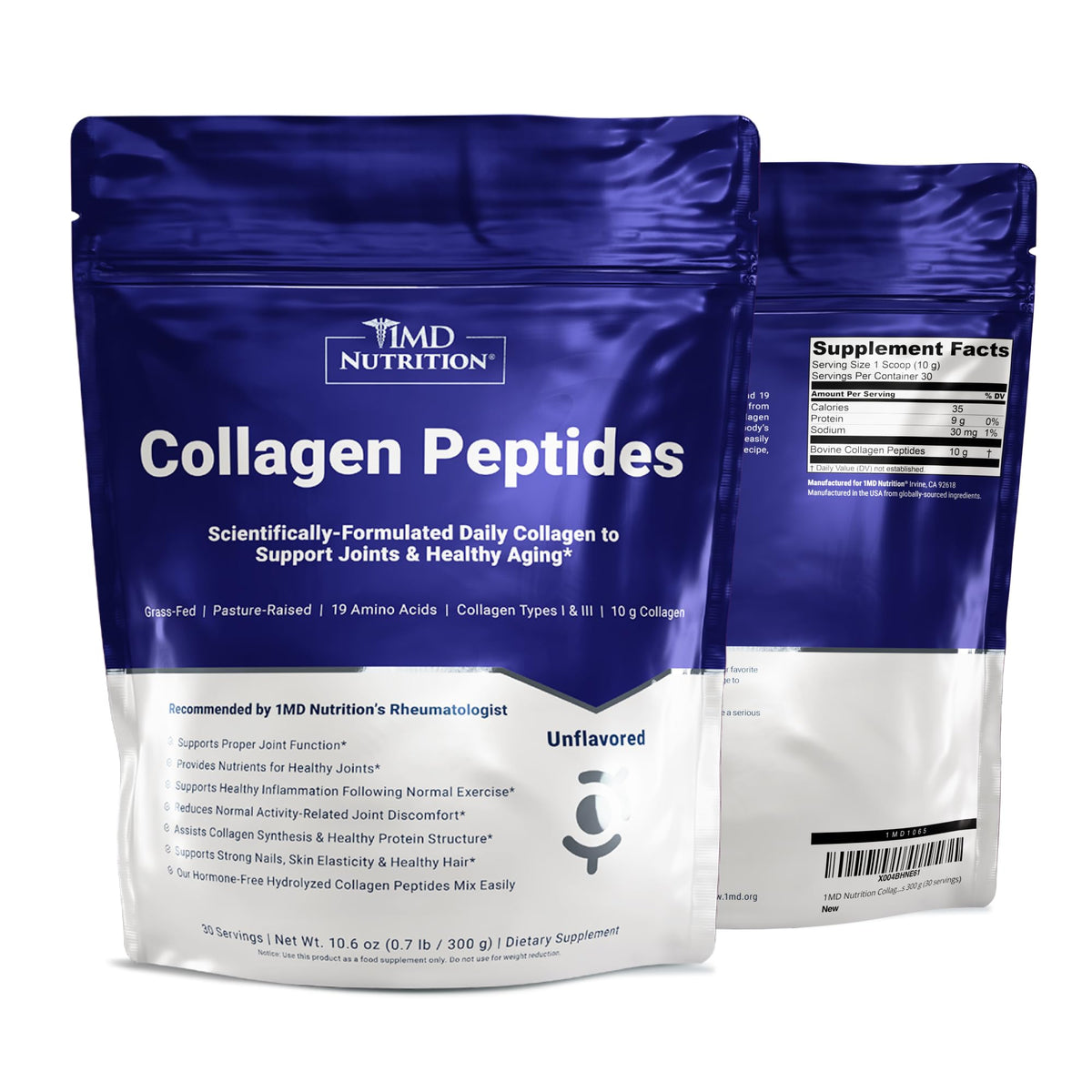 Collagen Peptides Powder Types I & III Unflavored 30 Servings Y348698