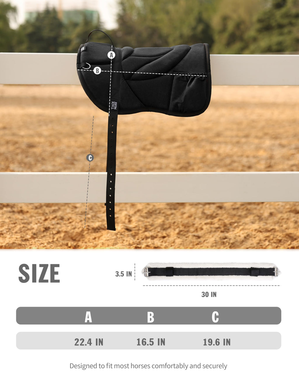 Western Bareback Pad with Girth S531