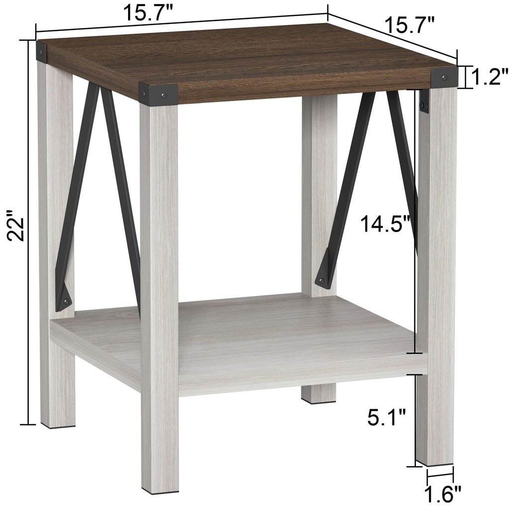 End Table Set of 2 with Storage Shelf N450