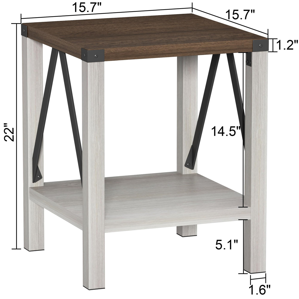 End Table Set of 2 with Storage Shelf N450