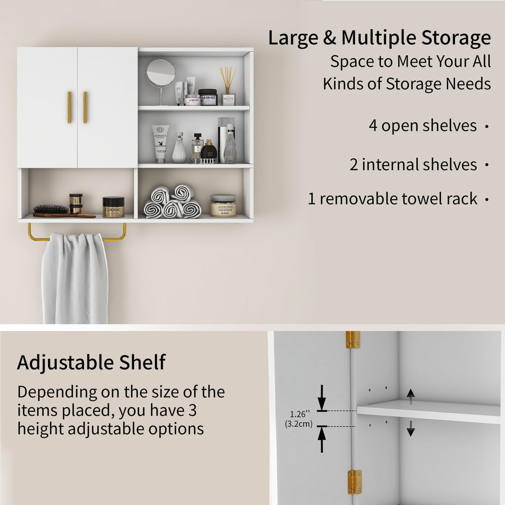 Wood Wall Mounted Bathroom Cabinet J5749