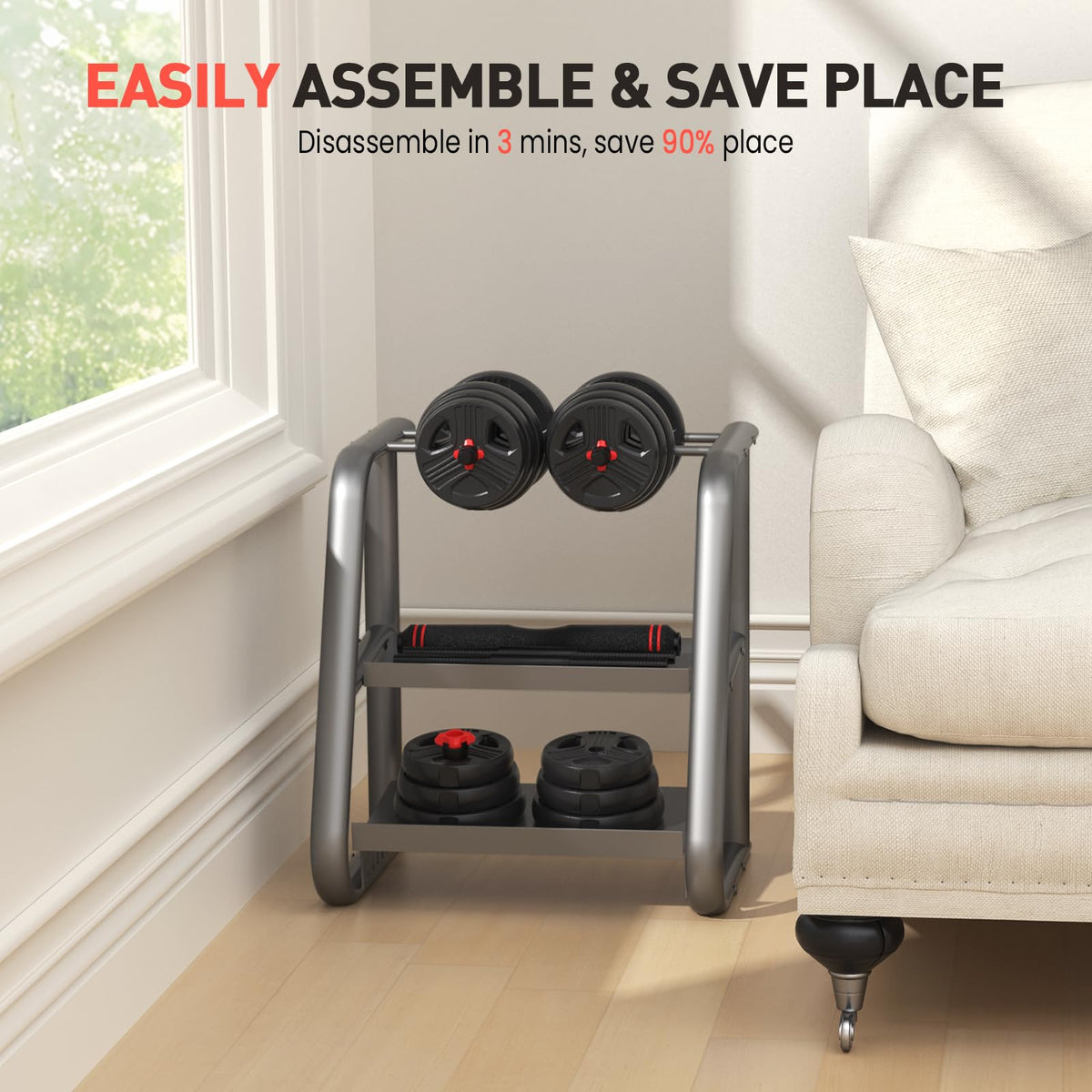 Adjustable Dumbbells Set with Connector U185756