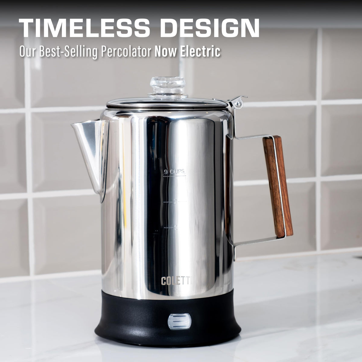 9 Cup Stainless Steel Electric Percolator Z379670
