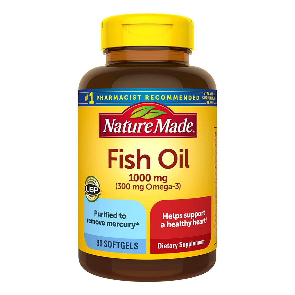 Fish Oil 1000 mg Omega 3 90 Softgels A1906