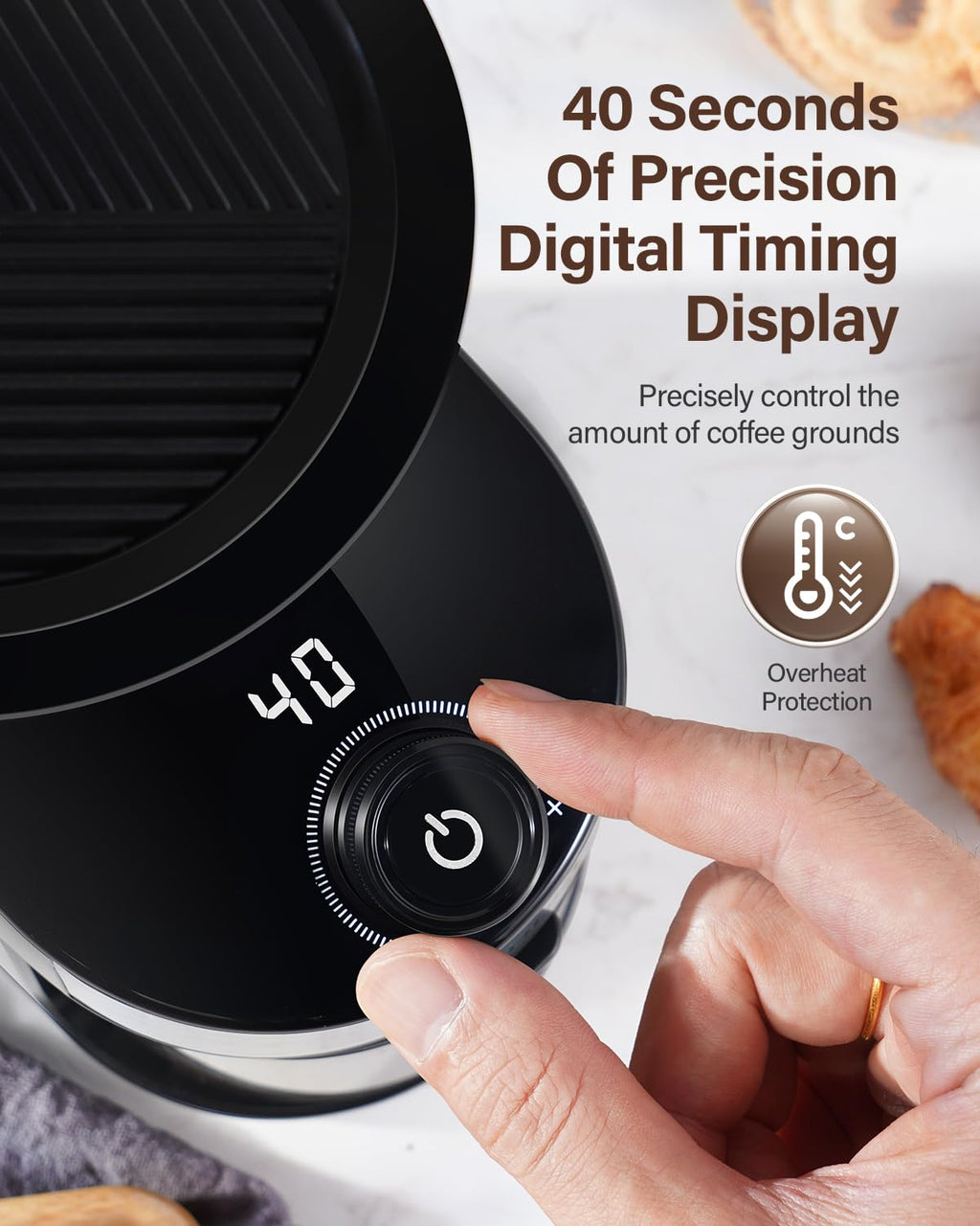 Electric Burr Coffee Grinder with 32 Grinding Sizes P93095