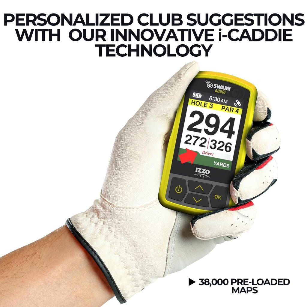 Handheld Golf GPS Water-Resistant Color Display with 38,000 Course Maps Y43149