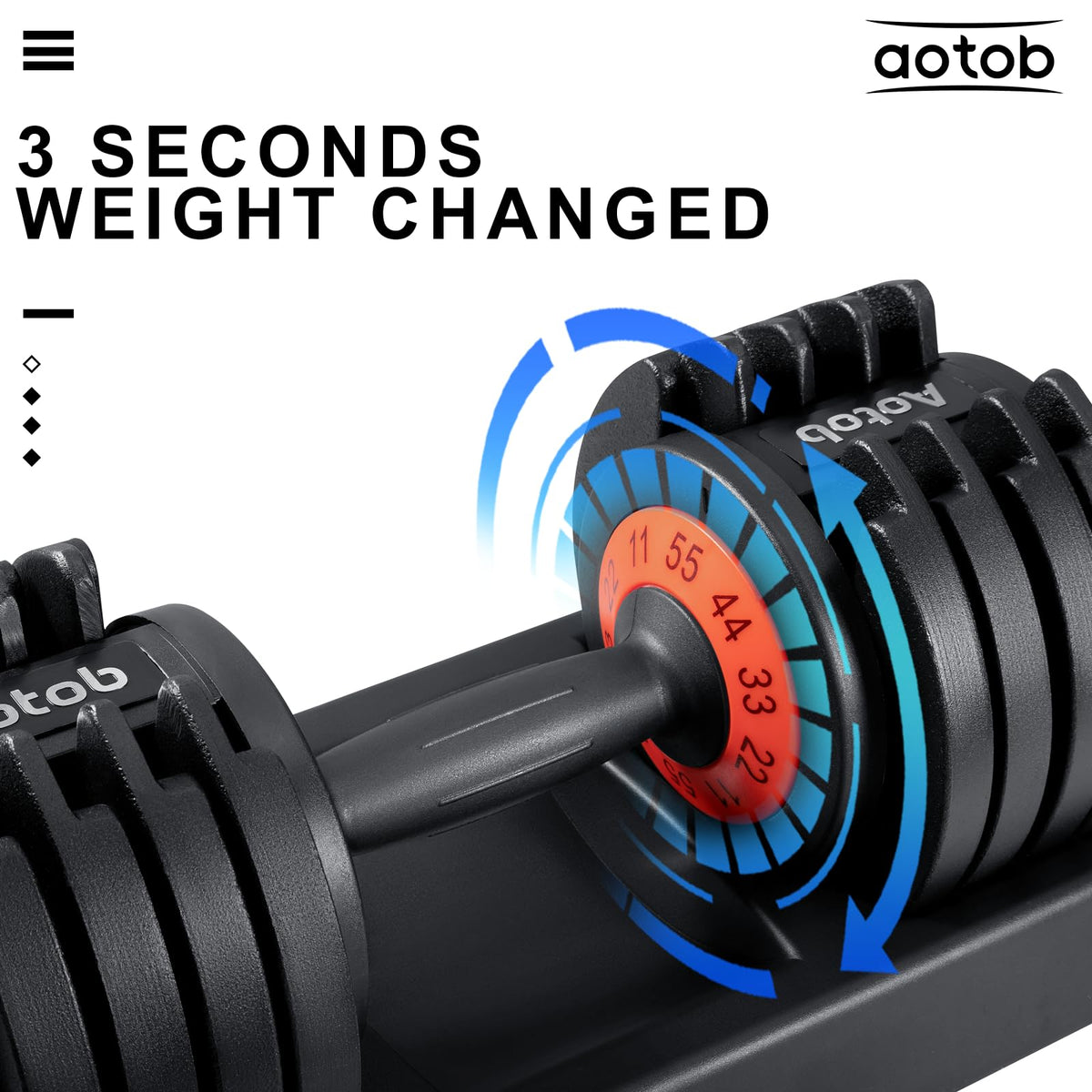 Adjustable Dumbbell Set 25/55 Lbs (Pair) M9500
