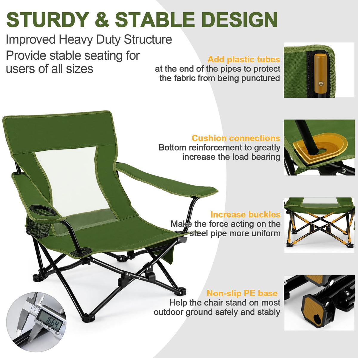Green Folding Camping Chair 2 Pack R50737