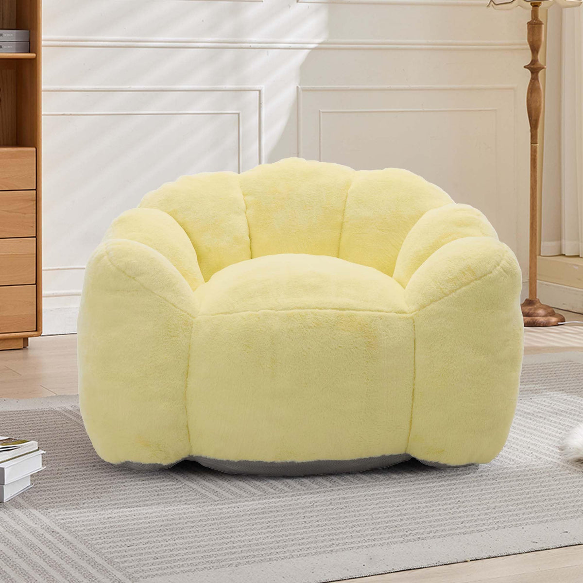 Oversized Memory Foam Bean Bag Chair with Backrest Y841068