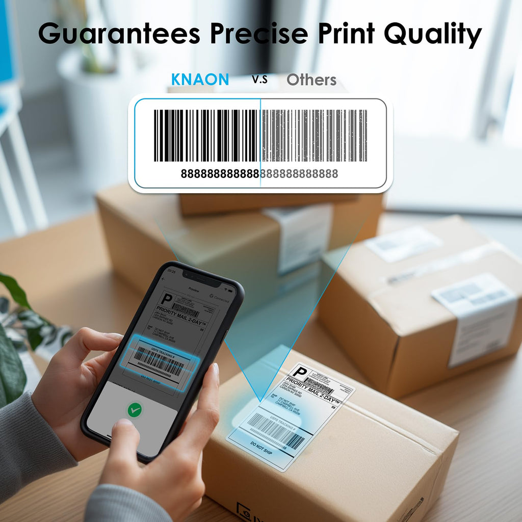 White 4x6 Portable Bluetooth Thermal Label Printer E155