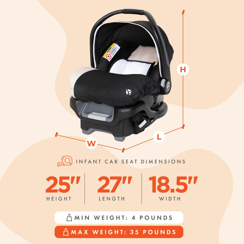 Khaki Infant Car Seat with Cover and Harness D751455