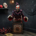 5 Ft. Skeleton Clown Halloween Decoration Z160