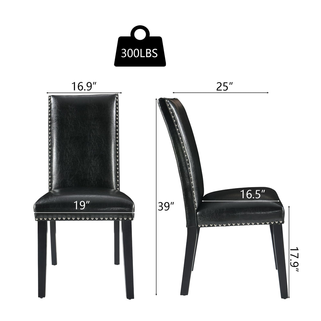 Set of 2 Faux Leather Upholstered Dining Chairs O1981