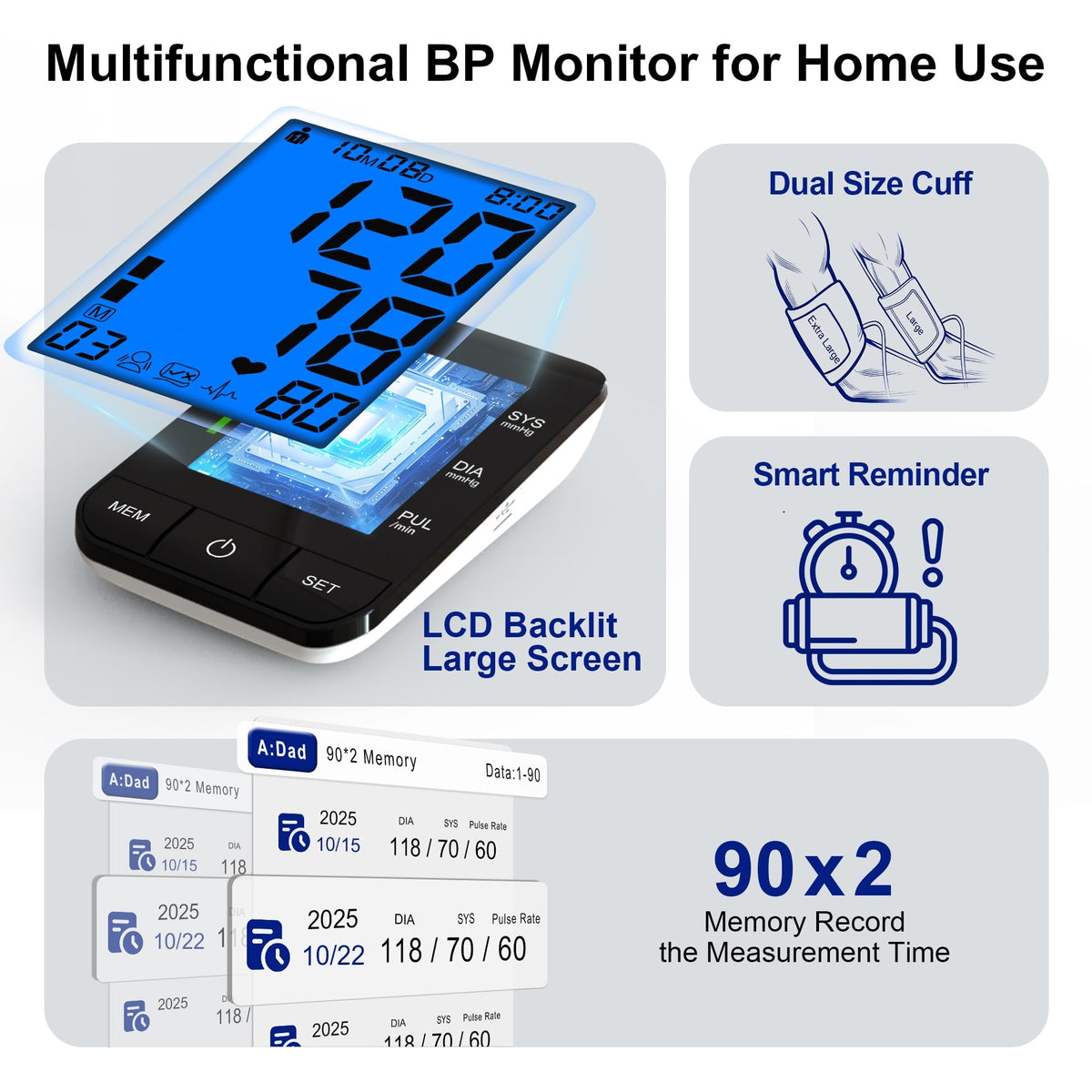 Automatic Upper Arm Blood Pressure Monitor C8558