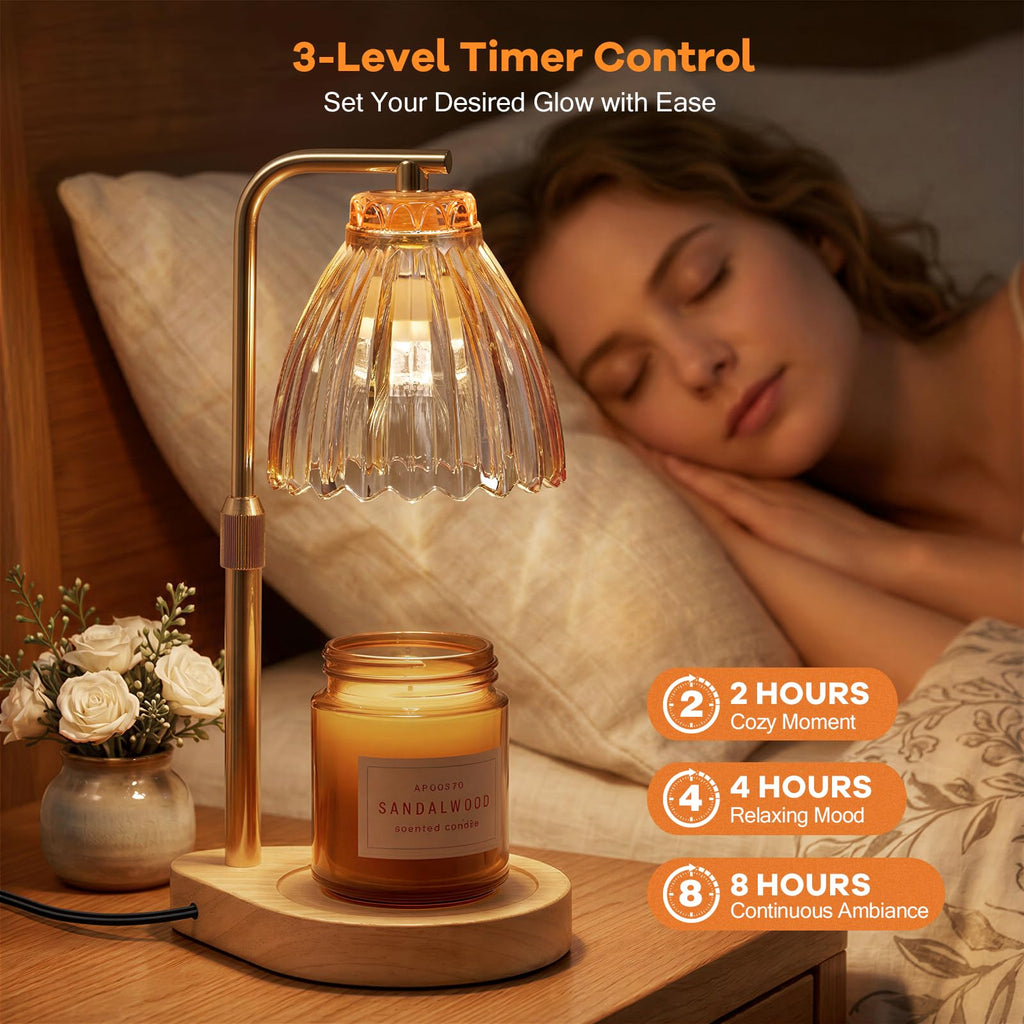 Candle Warmer Lamp with Adjustable Height, Timer & Dimmer R6205