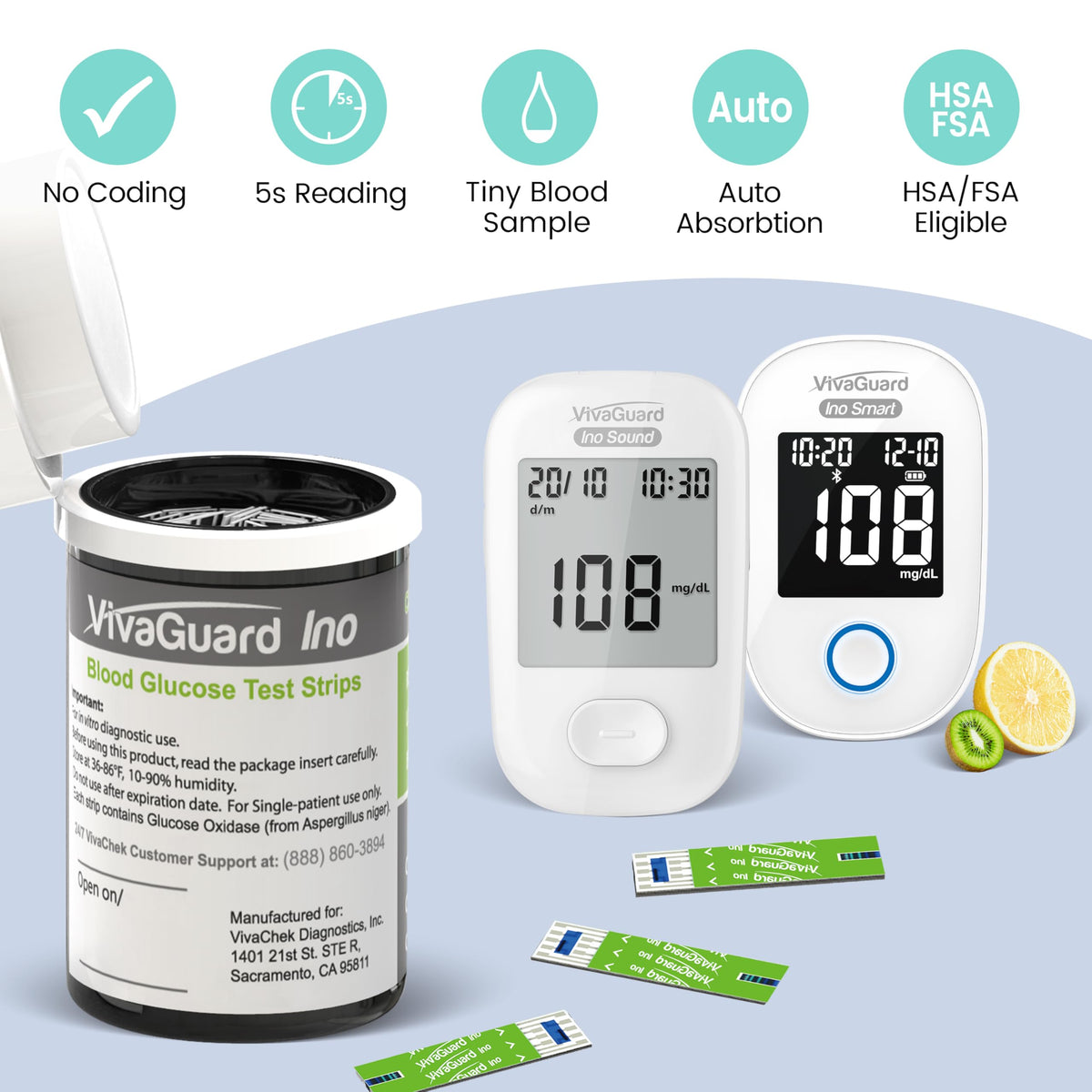 Blood Glucose Test Strips 100CT K292877