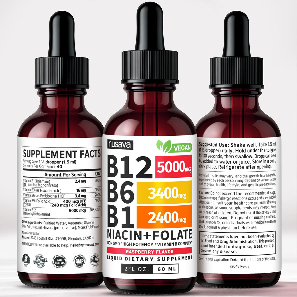 Vitamin B12 5000mcg Liquid Drops Pack of 4 P251