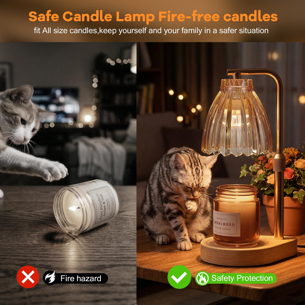 Candle Warmer Lamp with Adjustable Height, Timer & Dimmer R6205