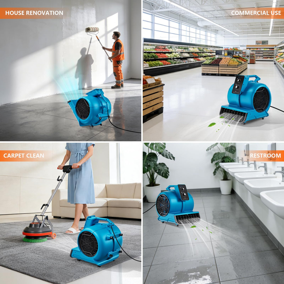 1/2 HP 2600 CFM Air Mover Fan X4854