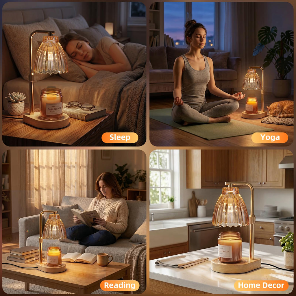 Candle Warmer Lamp with Adjustable Height, Timer & Dimmer R6205