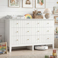 White 6 Drawer Dresser W189