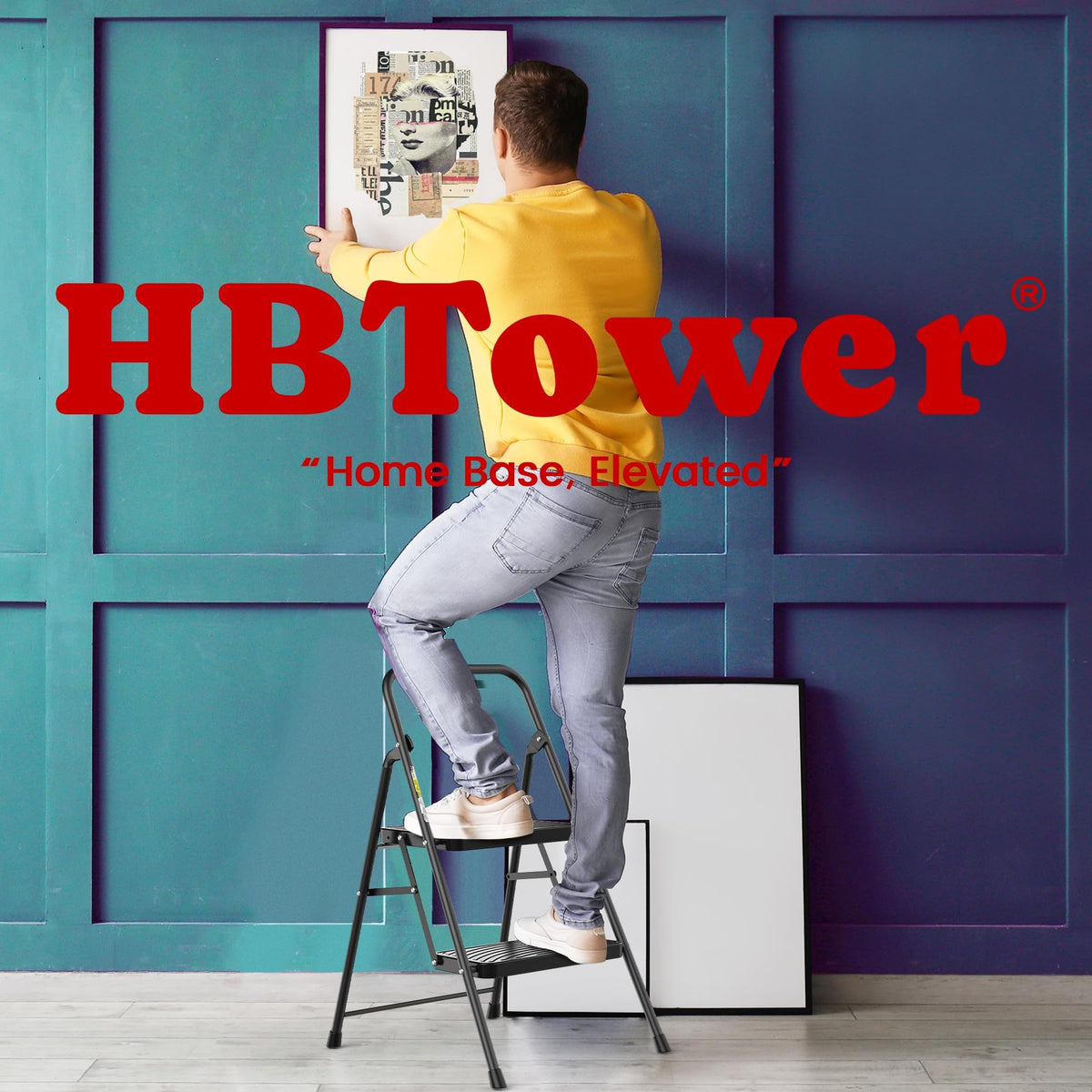 2 Step Ladder with Anti-Slip Pedal Q712