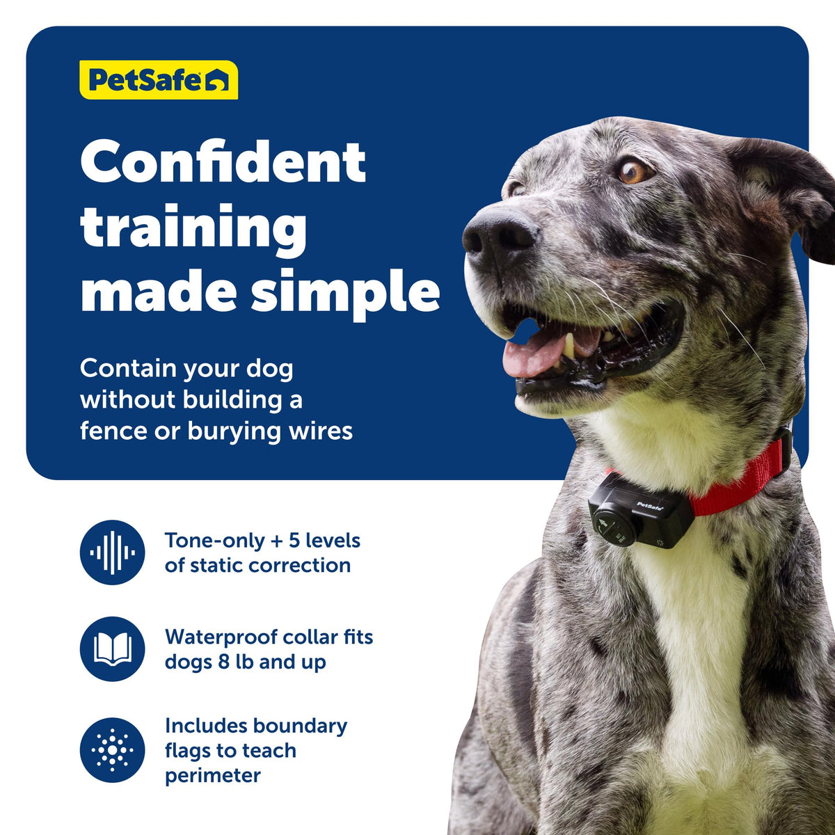 Wireless Pet Containment System, 2 Dogs, Up to 1/2 Acre X909217