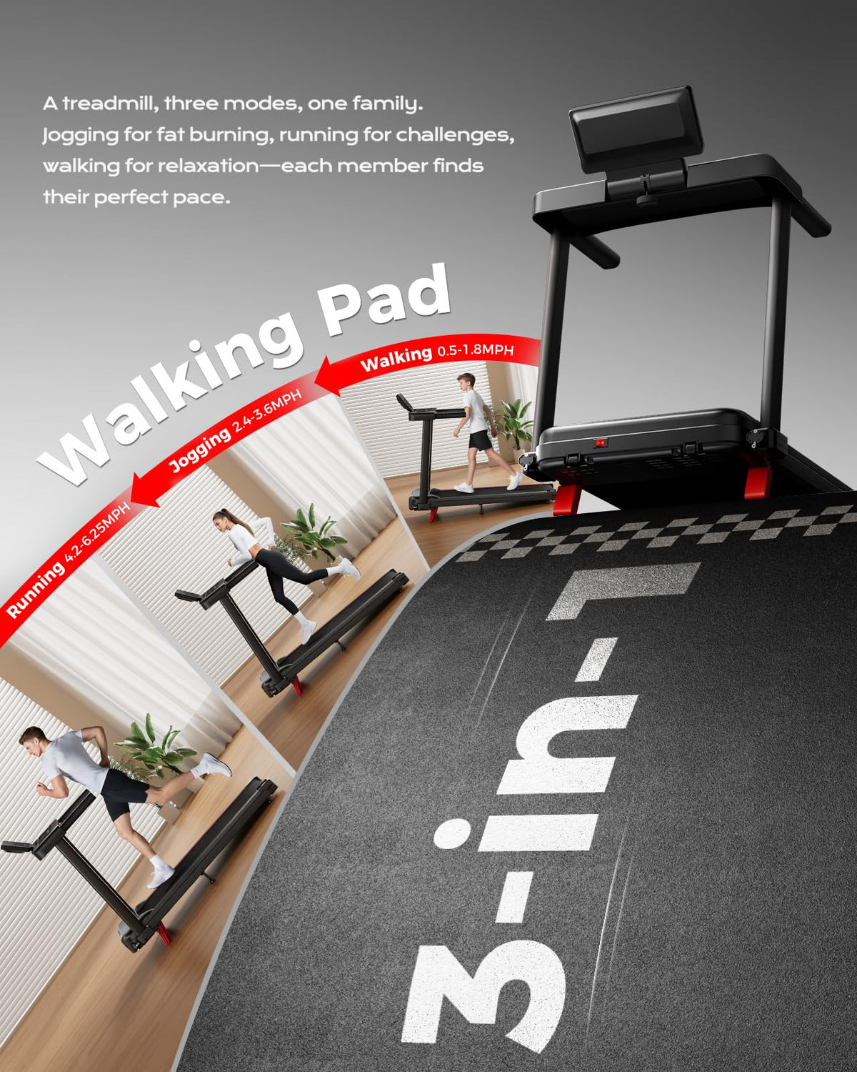 Foldable Treadmill with 12% Incline H5171