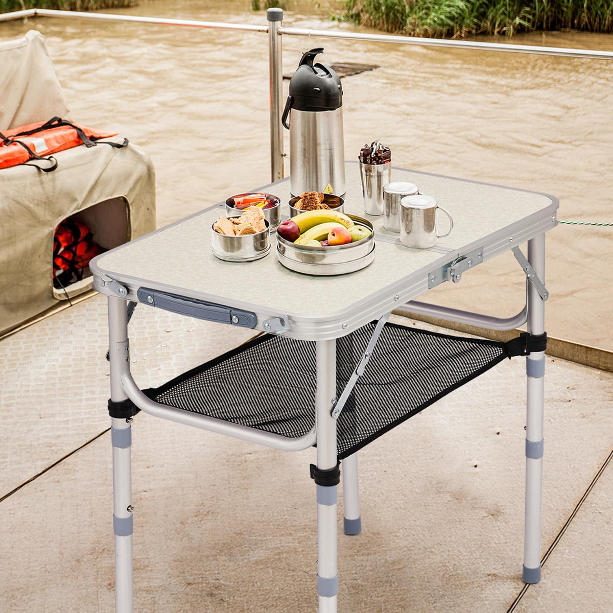 White 2ft Aluminum Folding Picnic Table X248