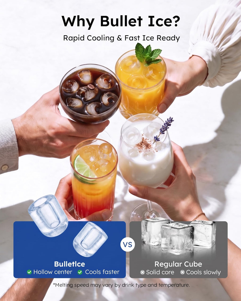 Countertop Ice Maker 26.5 lbs/Day 8 Bullet M6855
