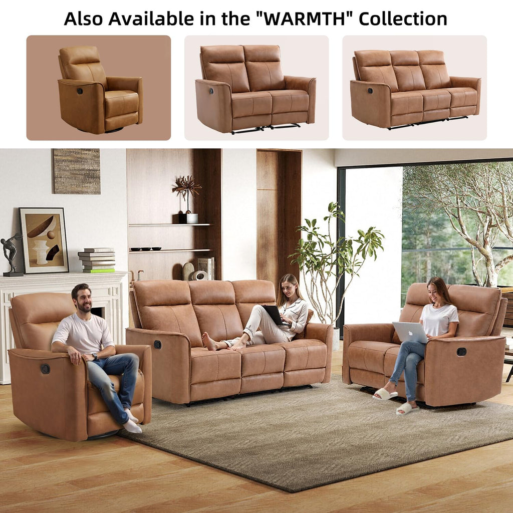 Brown Leathaire Swivel Rocker Recliner I558413
