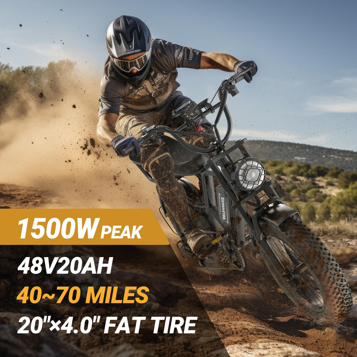Full Suspension 1500w Motor 31MPH 40-70 Miles 48V 960Wh Removable Battery 20-Inch Fat Tires Electric ebike D10984