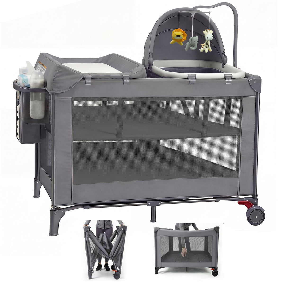 4 in 1 Baby Pack and Play with Bassinet L38678