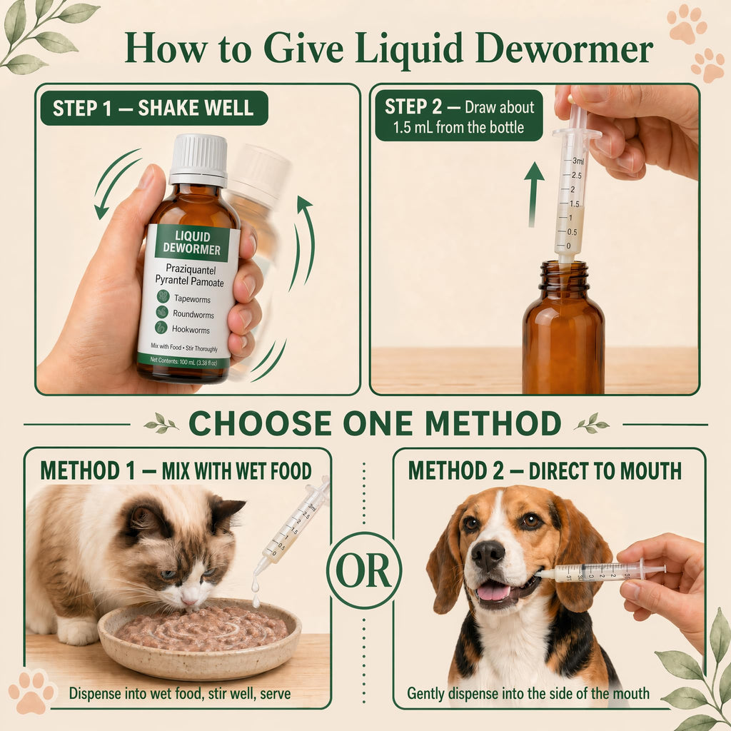 Liquid Dewormer, Praziquantel & Pyrantel Pamoate, 3.38 fl oz A11815