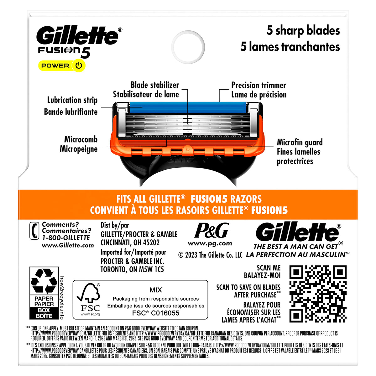 Razor Blade Refills, 4 Count B8745