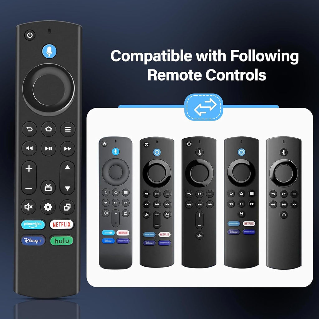 Voice Remote Control for Fire Stick and Cube Smart TVs with 4 App Shortcuts B656