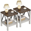 End Table Set of 2 with Storage Shelf N450