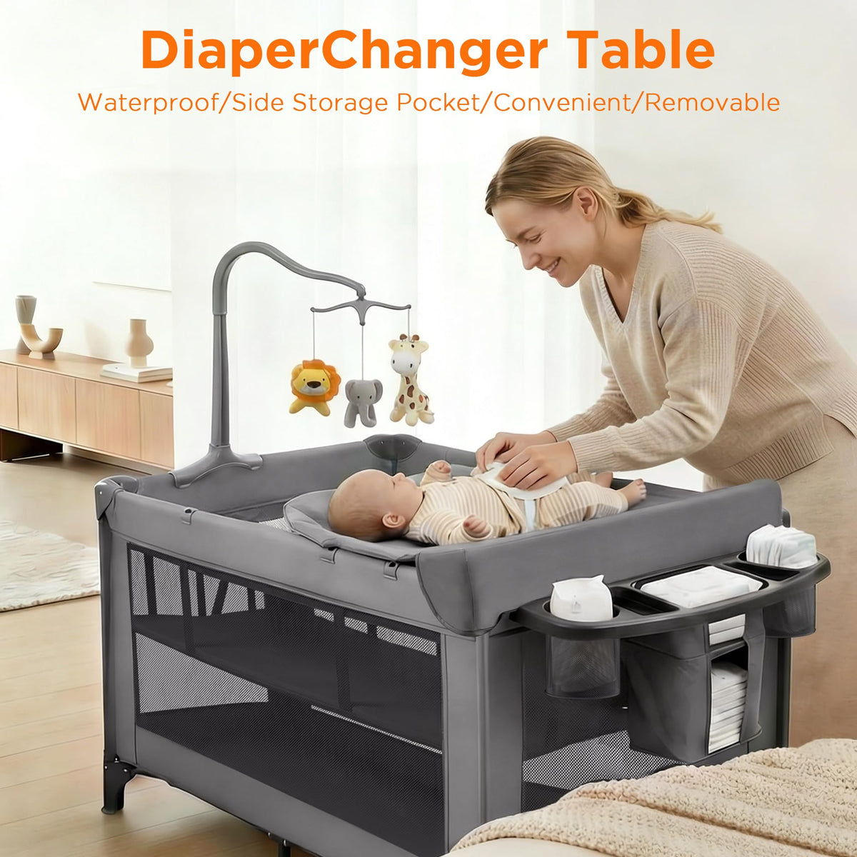 4 in 1 Baby Pack and Play with Bassinet L38678