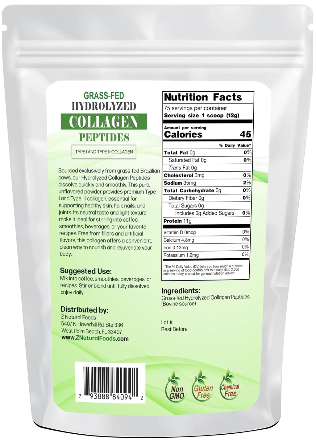 Collagen Peptides Powder 2 lb Z478