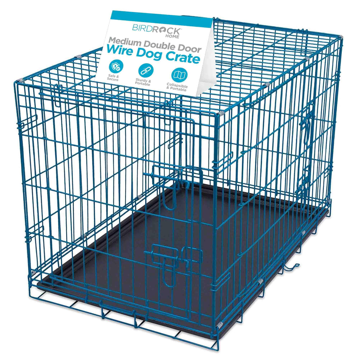 Medium 36 Inches Double Door Metal Steel Dog Kennel K52049