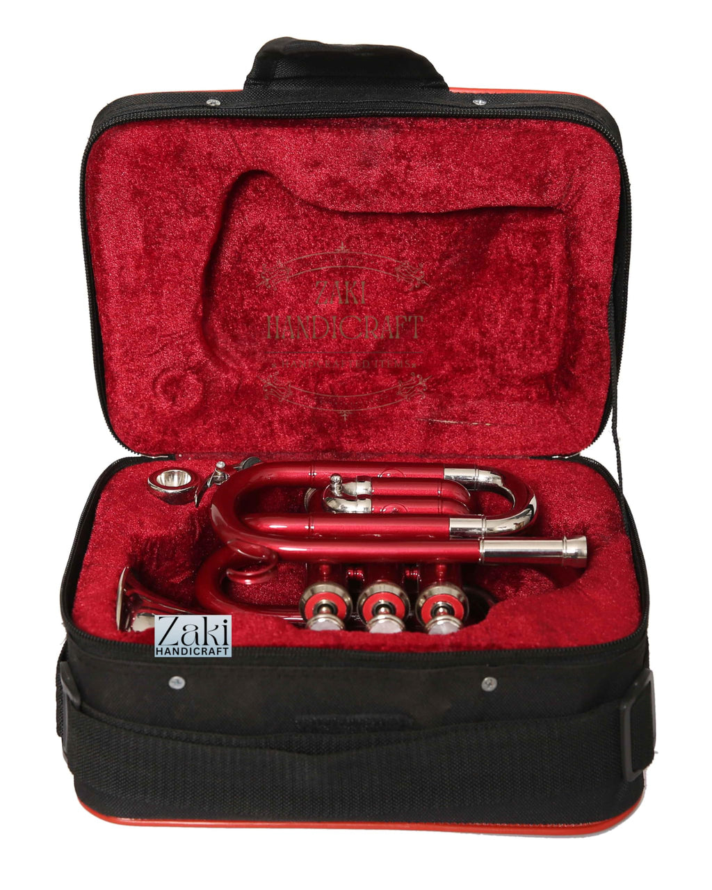 Bb Pocket Trumpet 3 Valve Brass Red M846399