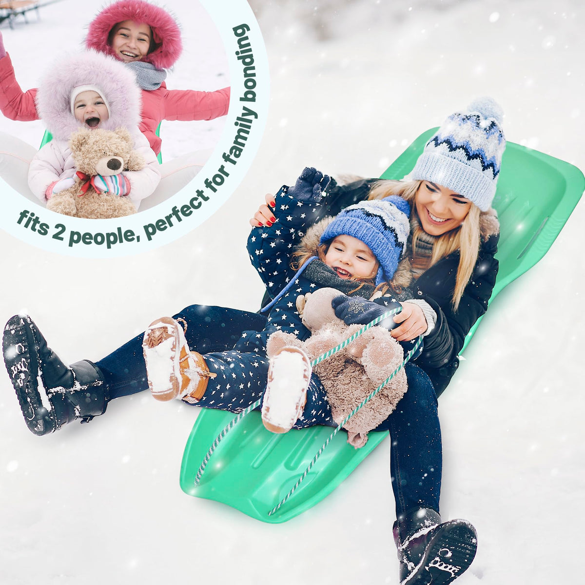 Downhill Toboggan Snow Sled O223586